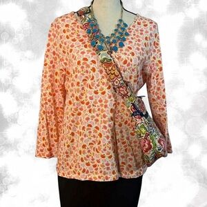 Boho Chic Patterned Long Sleeve Blouse